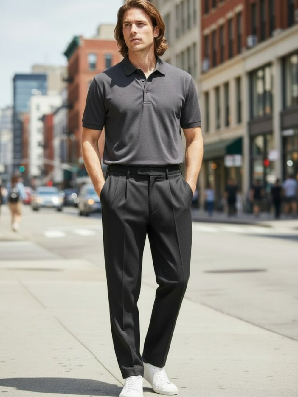 Dockers Men's Black Pleated Classic Dress Pants 34 x 32 Individual Fit Waistband